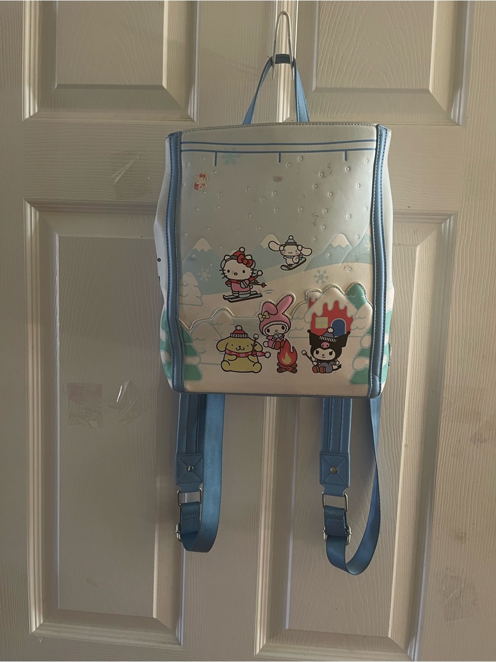 Sanrio Hello Kitty and friends Light Blue Winter Characters mini Backpack